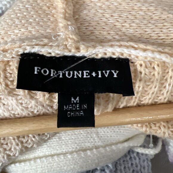 Fortune + Ivy Cardigan Sweater Womens Medium Multicolor Long Sleeve Stitch Fix - Picture 6 of 11